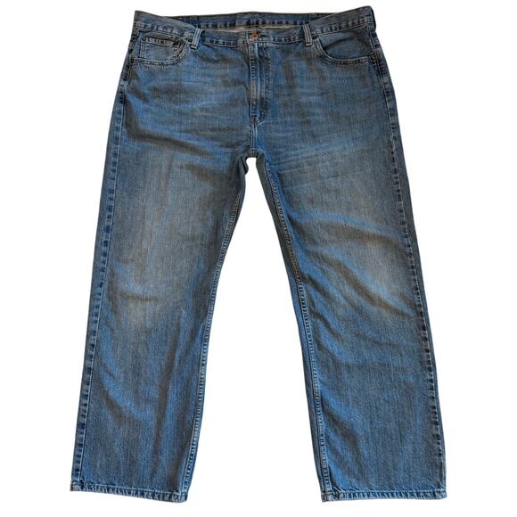 Levis 569 Jeans Mens 44x32 Blue Loose Fit Straight Leg 100% Cotton Denim - Picture 1 of 11